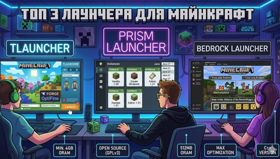 ТОП 3 лаунчера для Майнкрафт