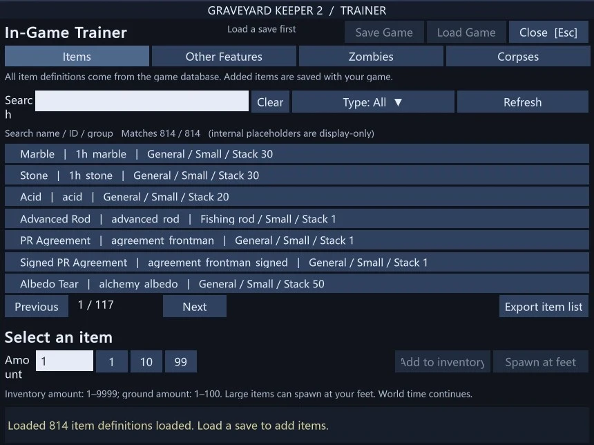 Graveyard keeper 2 трейнер (мод меню)